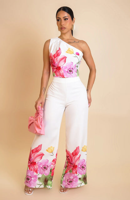 PB Elastic Wide Leg Pants Two-Piece Set