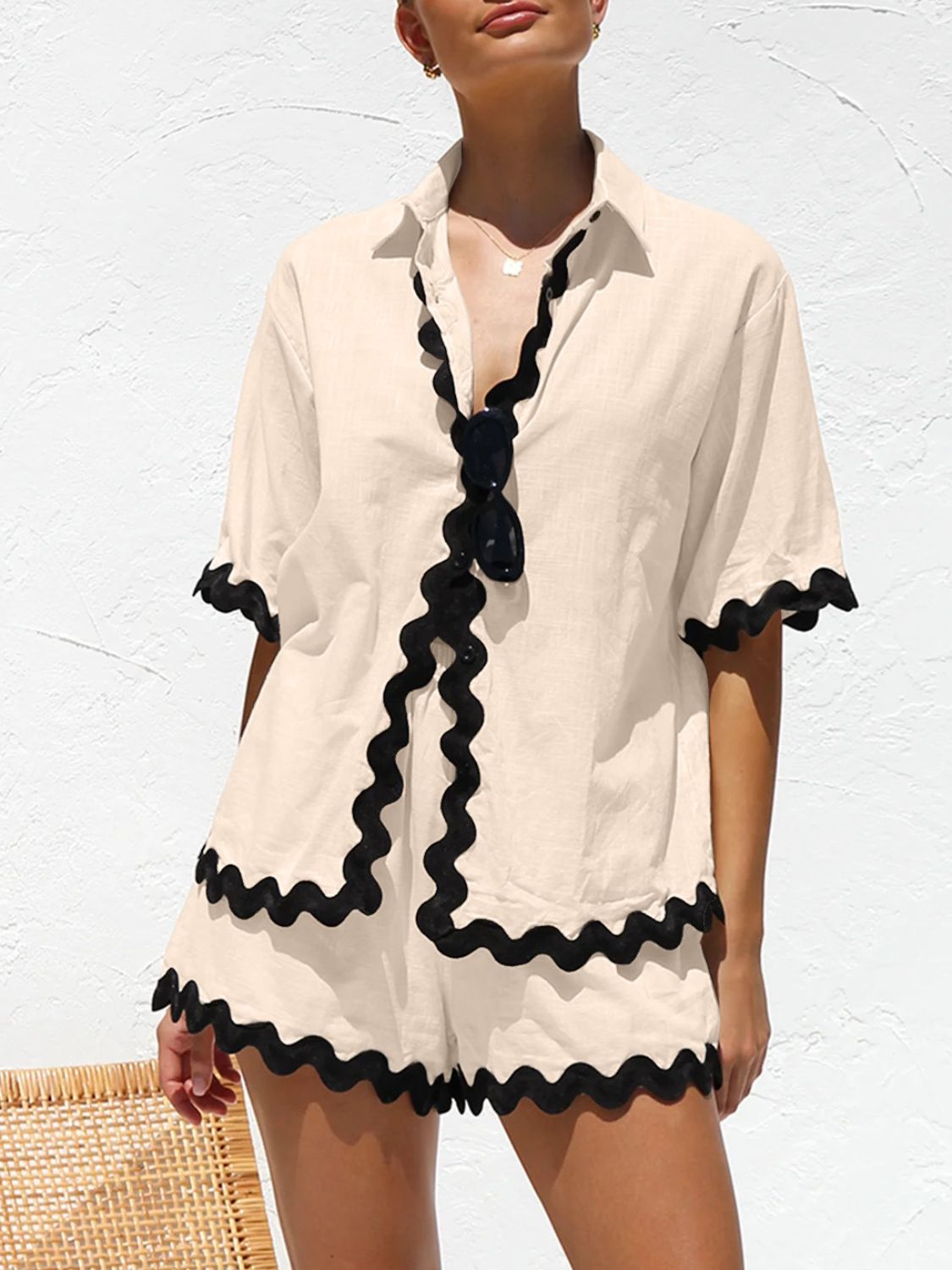 Half Sleeve Top and Shorts Set