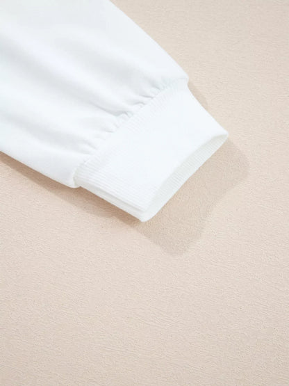 Embroidered Round Neck Sweatshirt