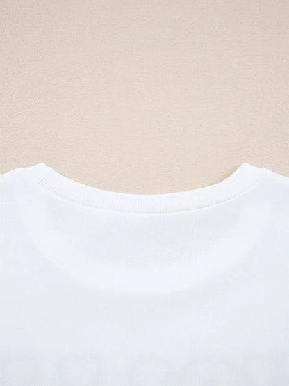 Embroidered Round Neck Sweatshirt
