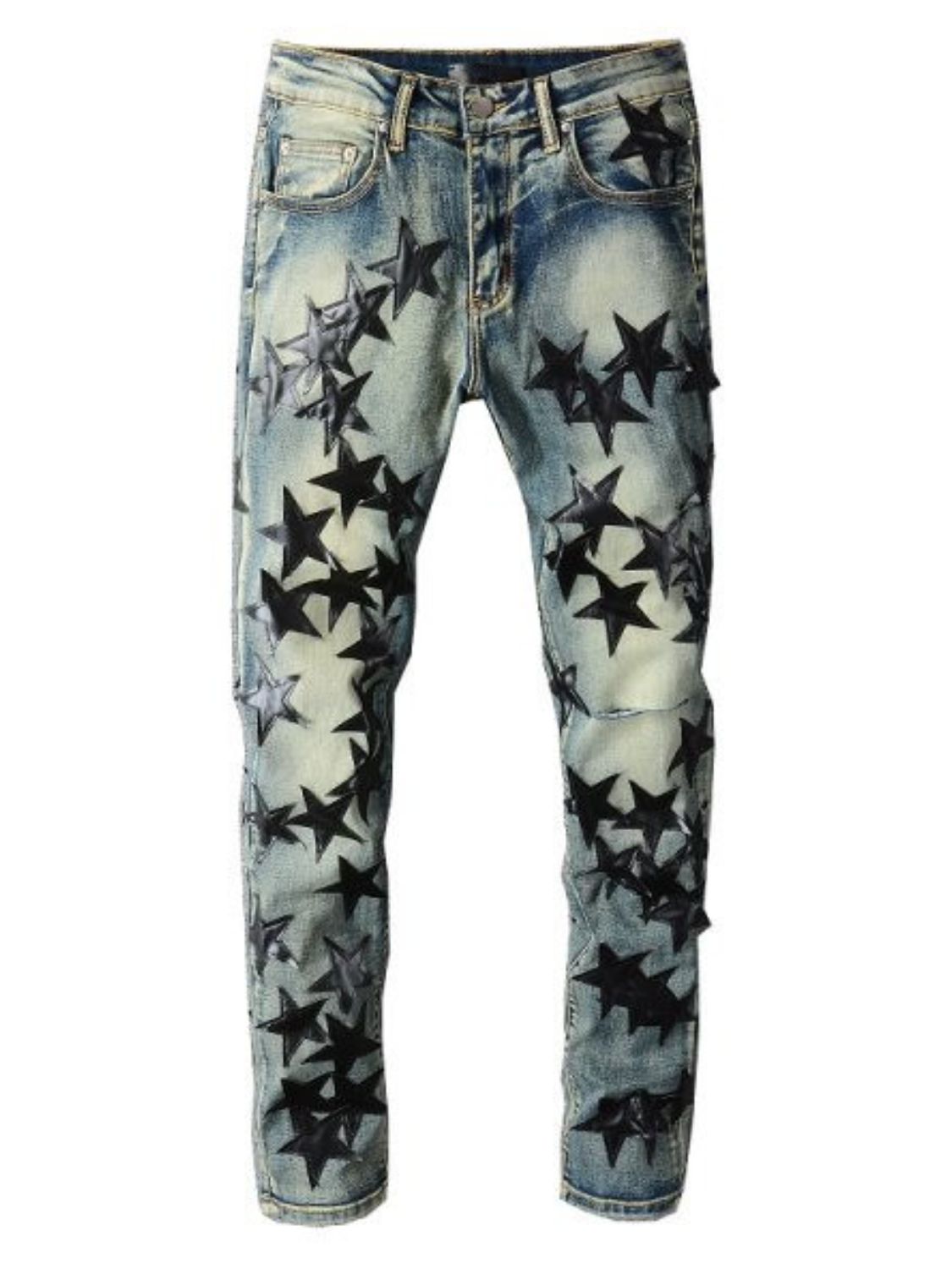 Men's Washed Slim Fit Jeans