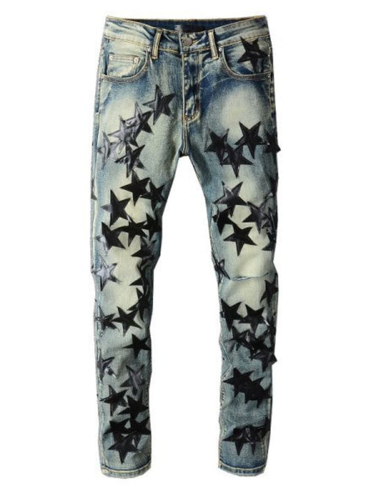 Men's Washed Slim Fit Jeans