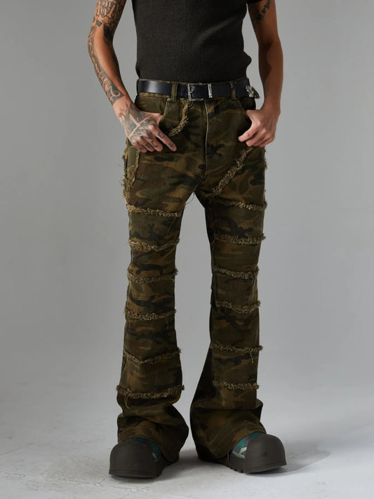 Men's Camouflage Washed Jeans