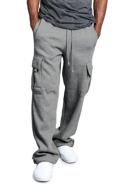 Men's Plus Size Drawstring Cargo Pants - MONLANE