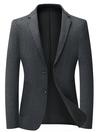 Men's Lapel Collar Long Sleeve Blazer