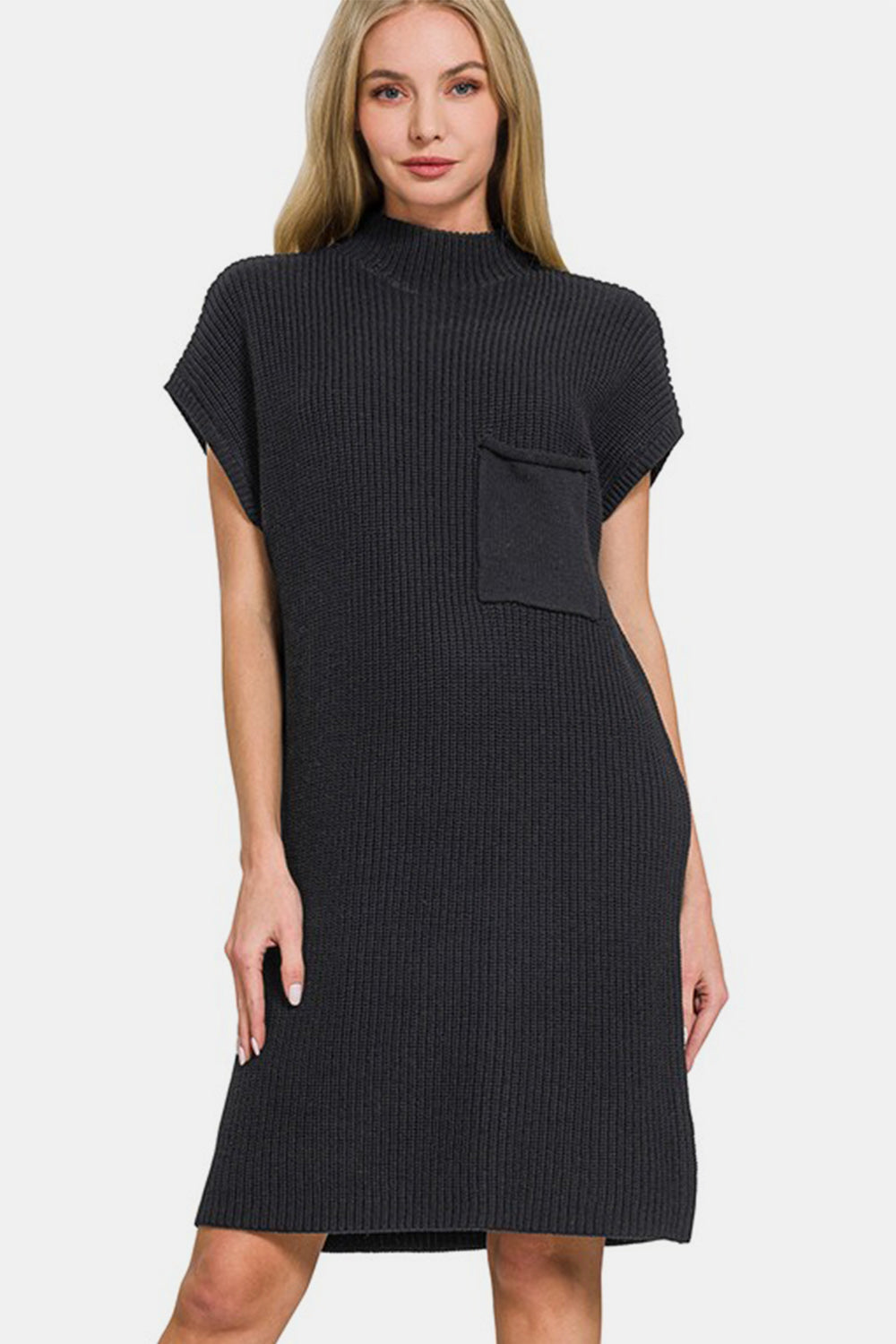Short Sleeve Sweater Dress