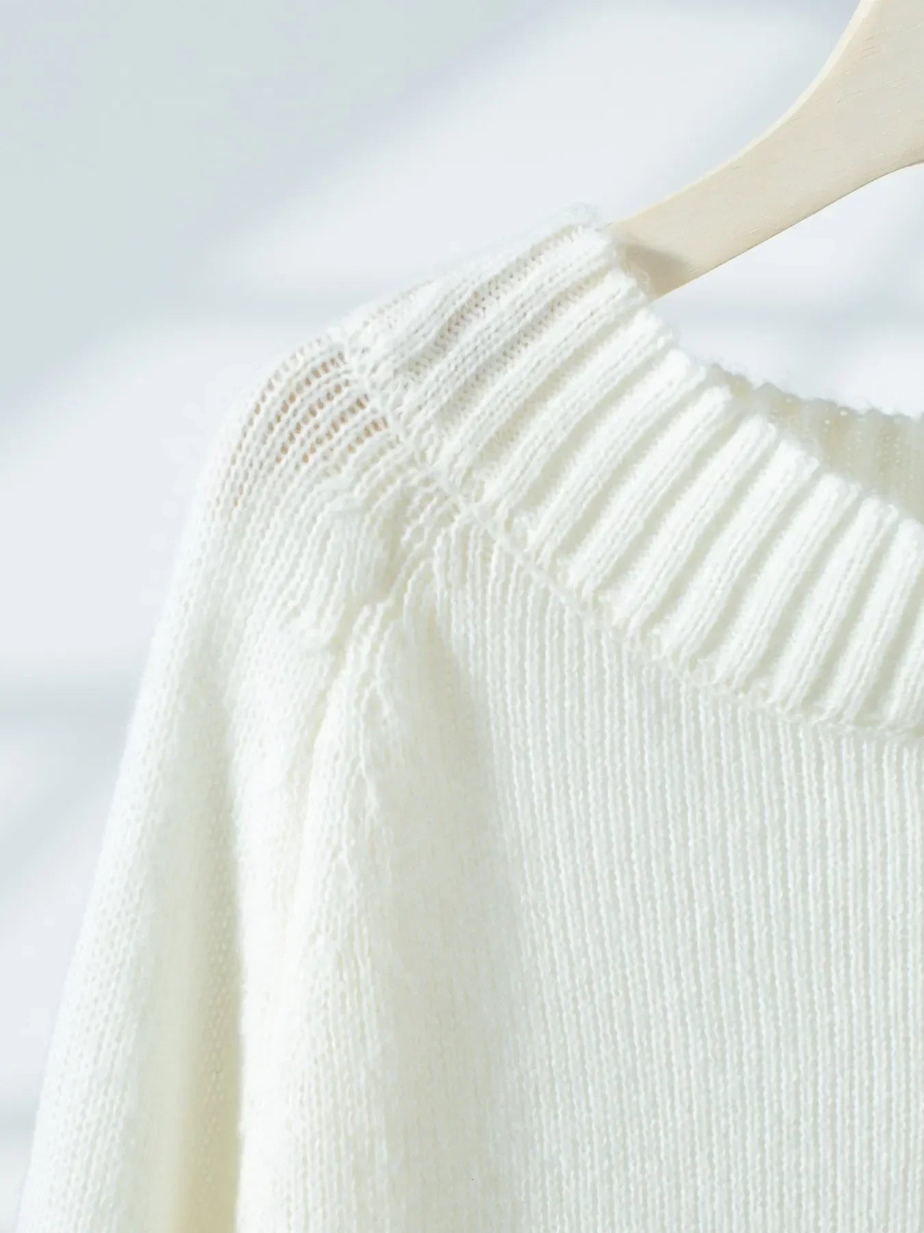 Ribbed Knit Boat Neck Sweater