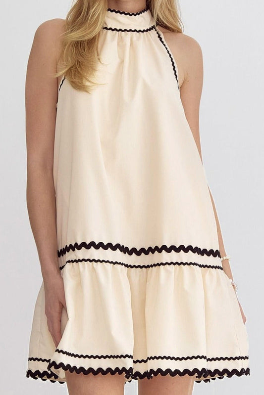 Stripe Sleeveless Mini Dress