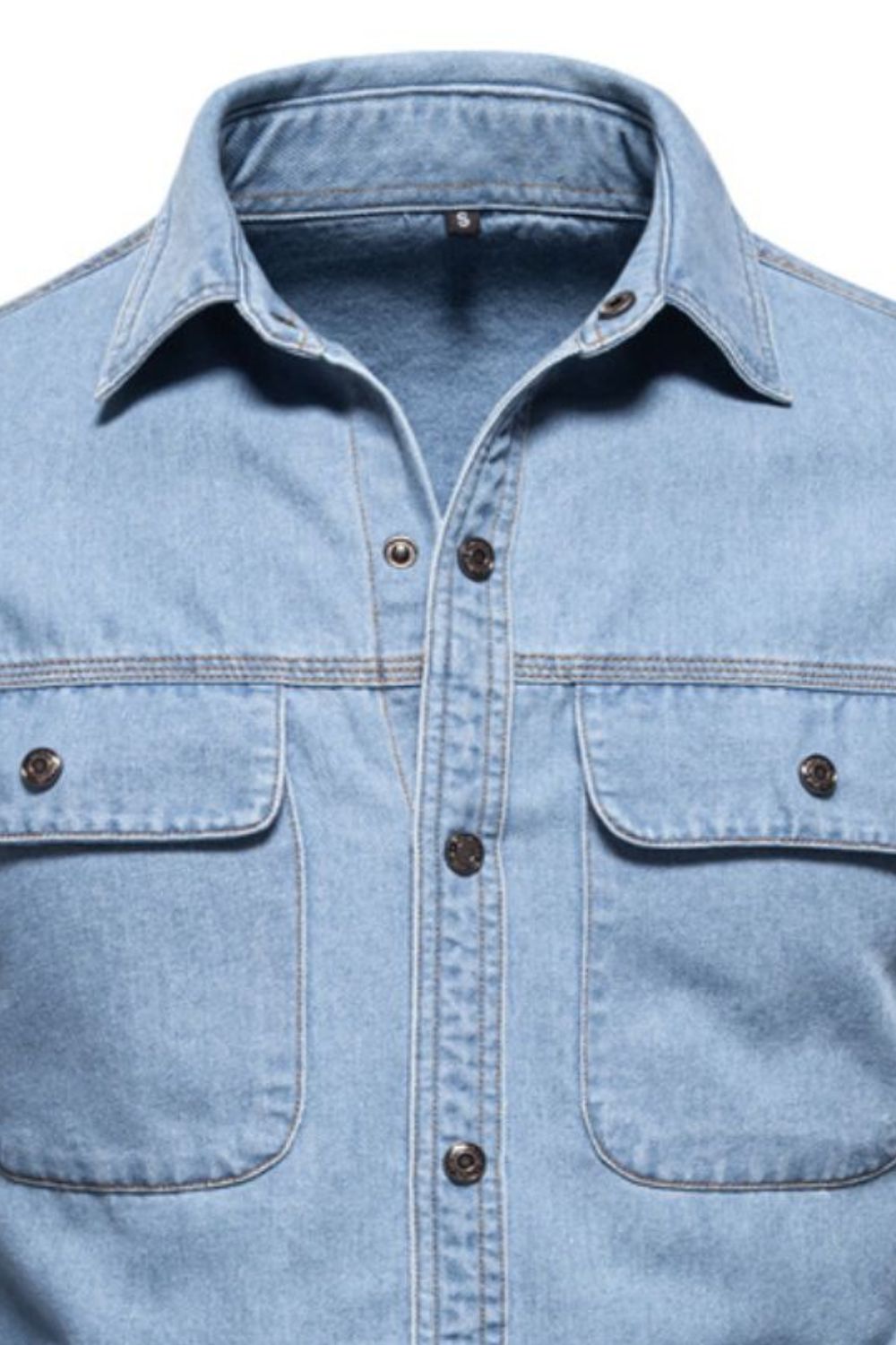 Men's Denim Shirt with Chest Pockets
