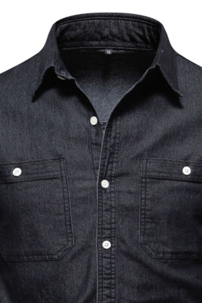 Men's Long Sleeve Denim Shirt