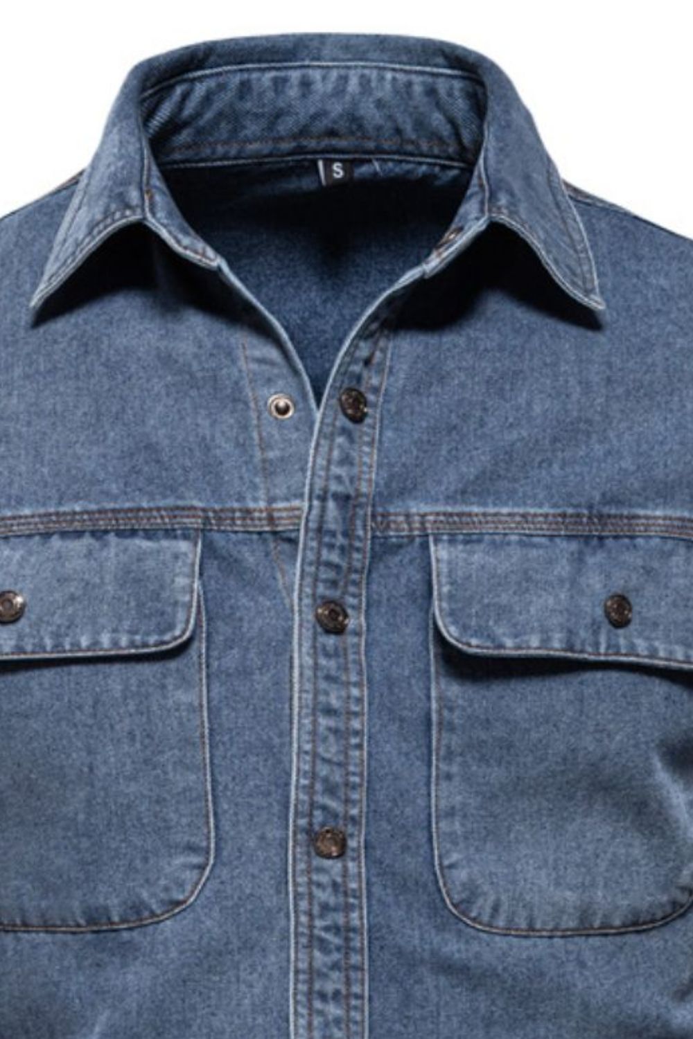 Men's Denim Shirt with Chest Pockets