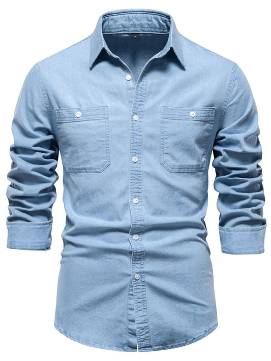 Men's Long Sleeve Denim Shirt