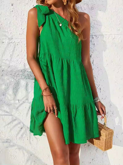 Single Shoulder Mini Dress