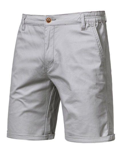 Men's Elastic Waist Shorts with Pockets