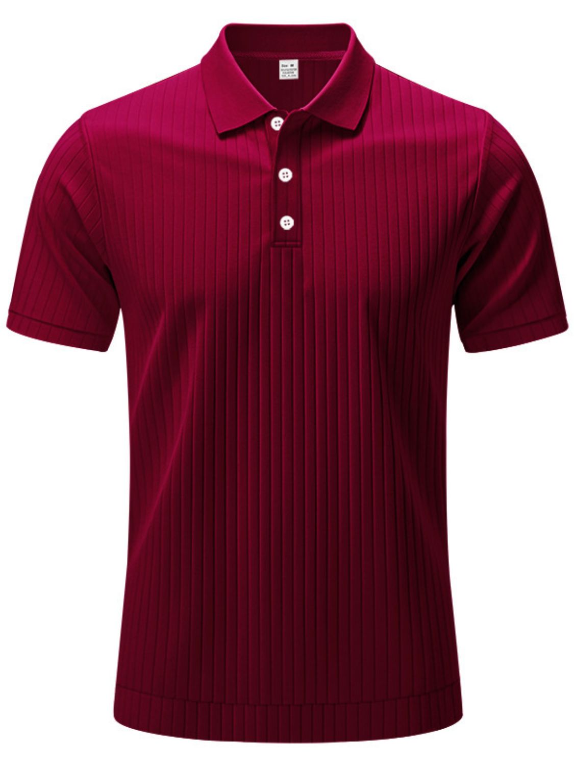 Men's Full Size Ribbed Polo Shirt
