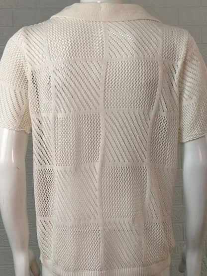 Men's Button Down Checkered Shirt