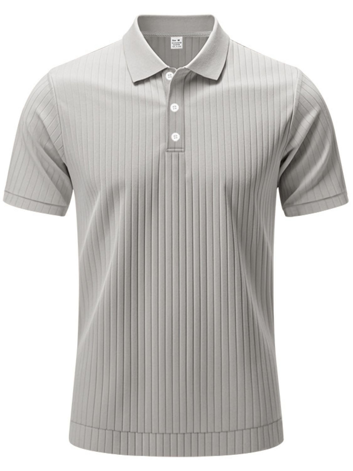 Men's Full Size Ribbed Polo Shirt