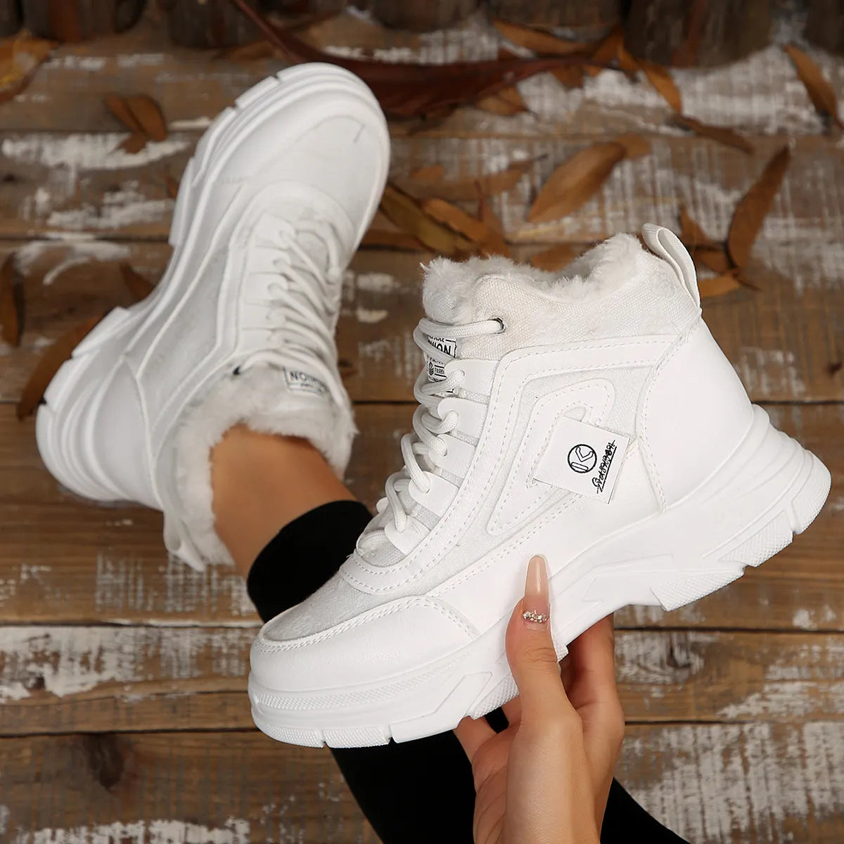 High-Top Platform Chunky Sneaker Boots