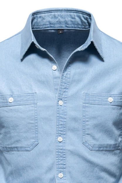 Men's Long Sleeve Denim Shirt