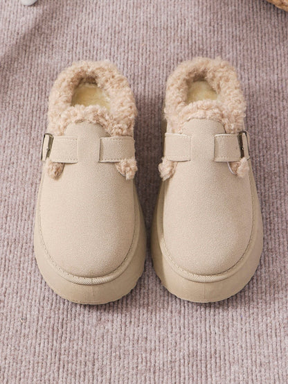 Fuzzy Platform Slippers