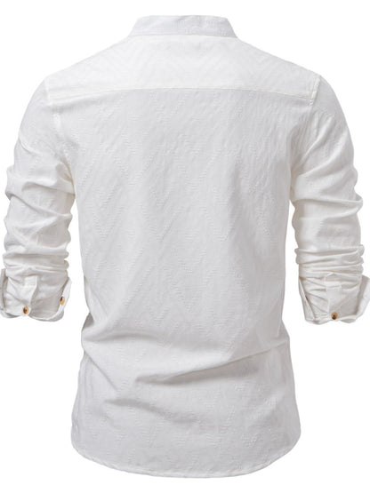 Men's Half Button Geometric Shirt