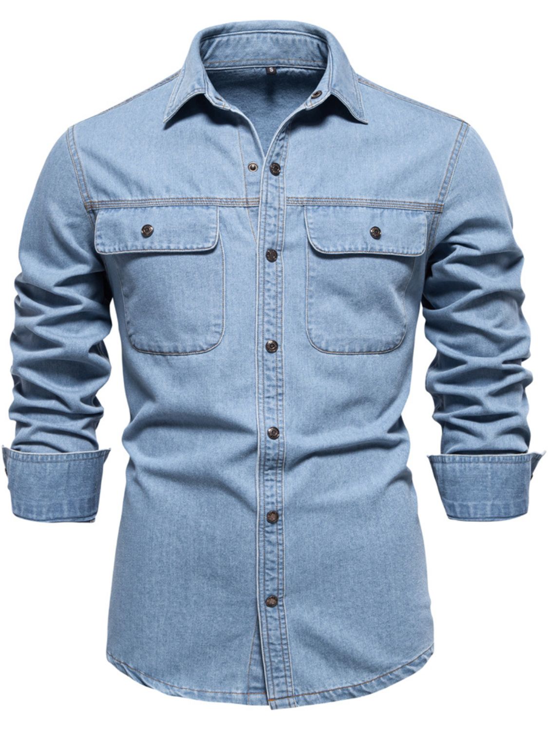 Men's Denim Shirt with Chest Pockets