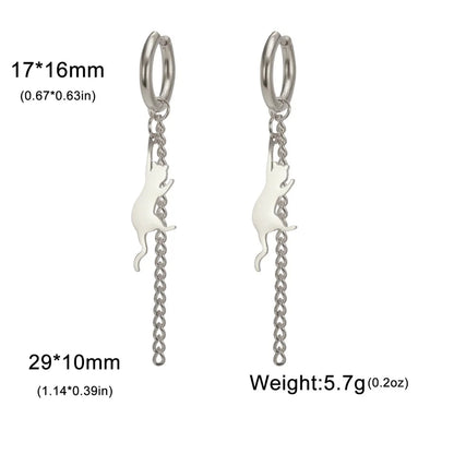 Jumping Cat Dangle Earrings - MONLANE