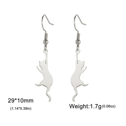 Jumping Cat Dangle Earrings - MONLANE
