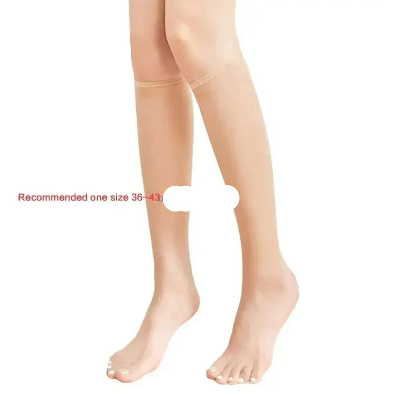 Crystal Fiber Silky Knee Highs Socks