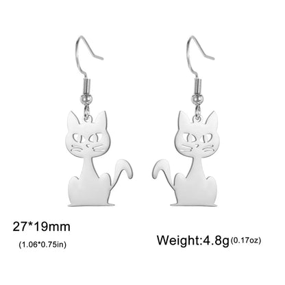 Jumping Cat Dangle Earrings - MONLANE