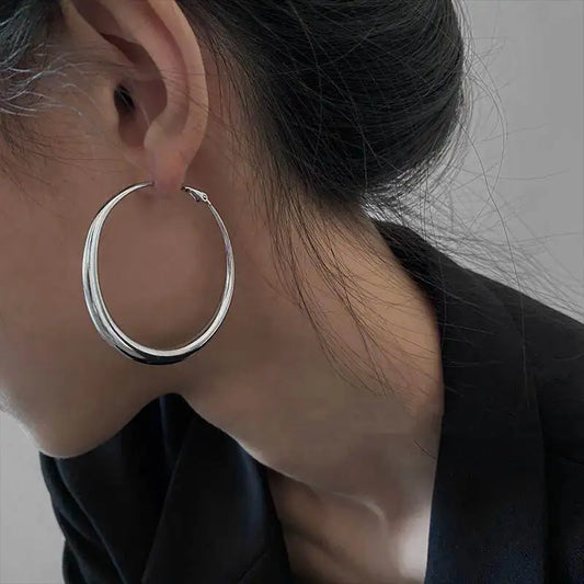 Vintage Metal Round Dangle Earrings