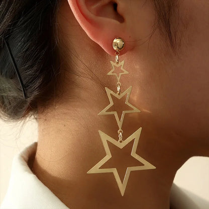 Vintage Metal Round Dangle Earrings