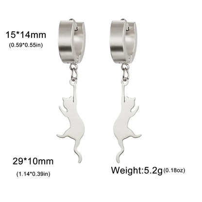 Jumping Cat Dangle Earrings - MONLANE
