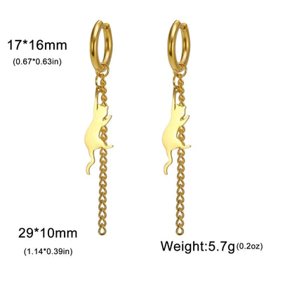 Jumping Cat Dangle Earrings - MONLANE