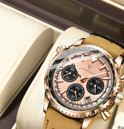 Quartz Waterproof Leather Wristwatch