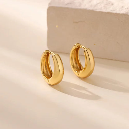 Classic Chunky Stainless Steel Hoop Earring