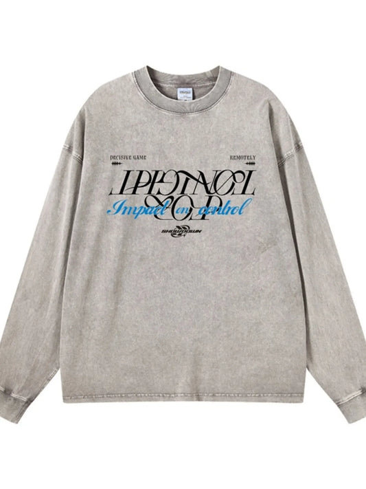 Men's Letter Dropped Shoulder Sweatshirt