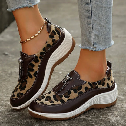 Wedge Sneakers with Zip