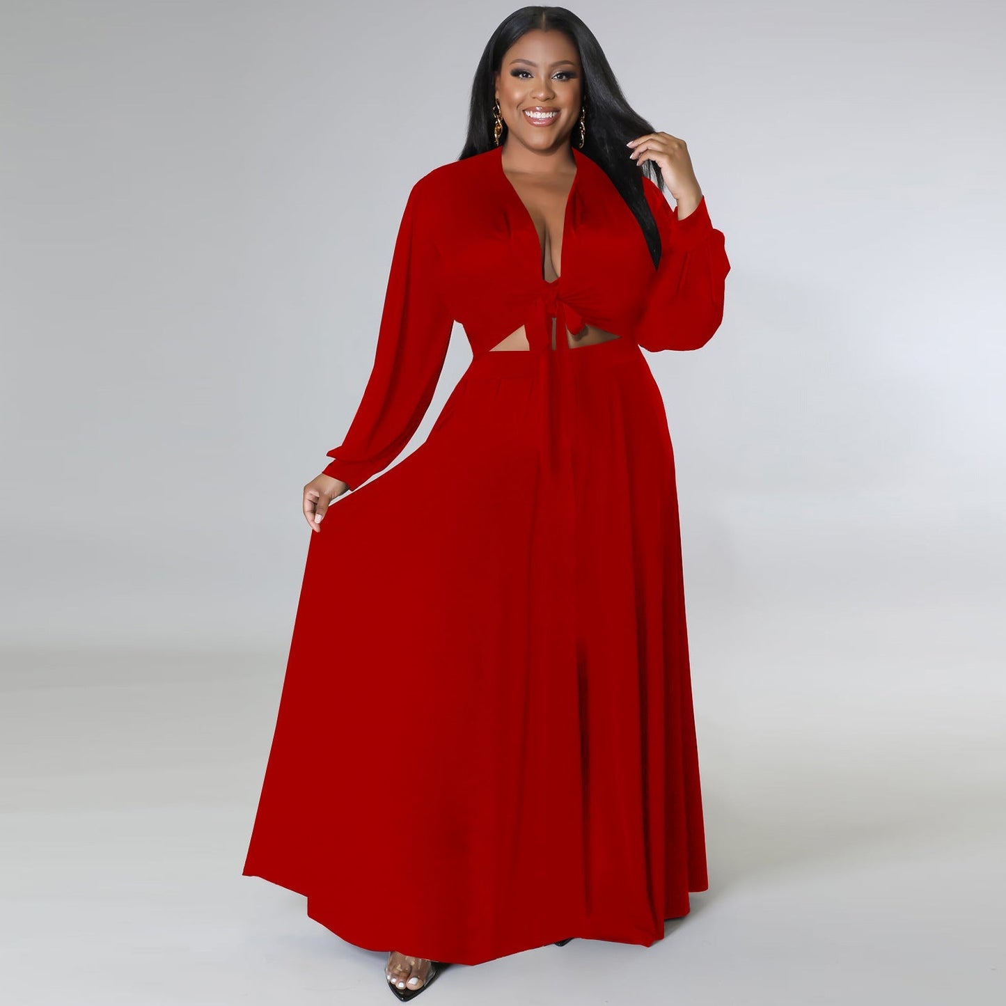 Plus Size Swing Skirt Set