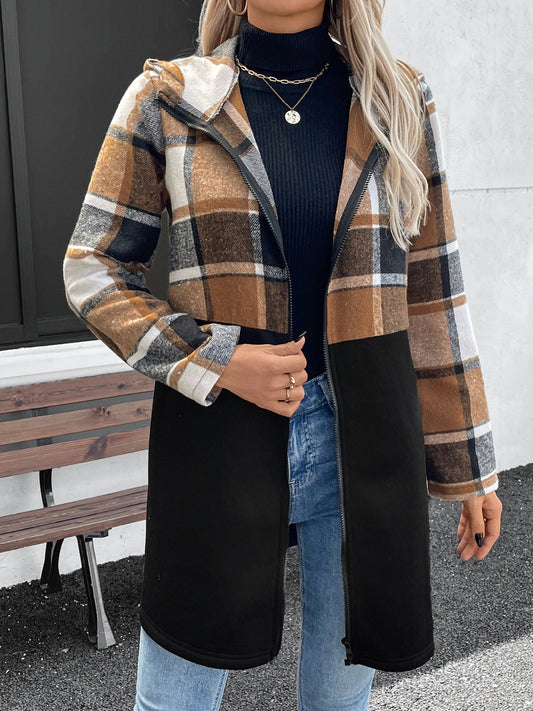 Zip Up Hooded Outerwear