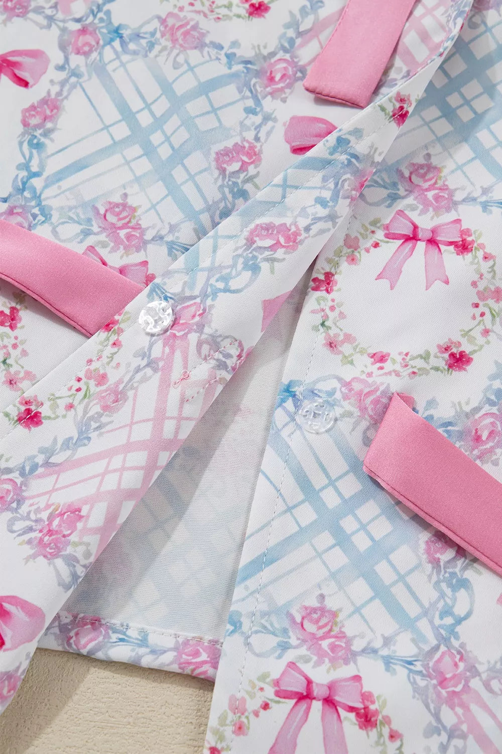 Wreath Pattern Christmas Pajama Set