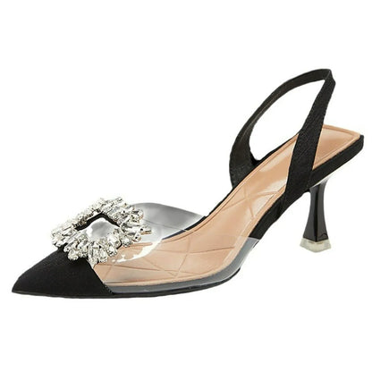 Point Toe Flare Heels Pumps