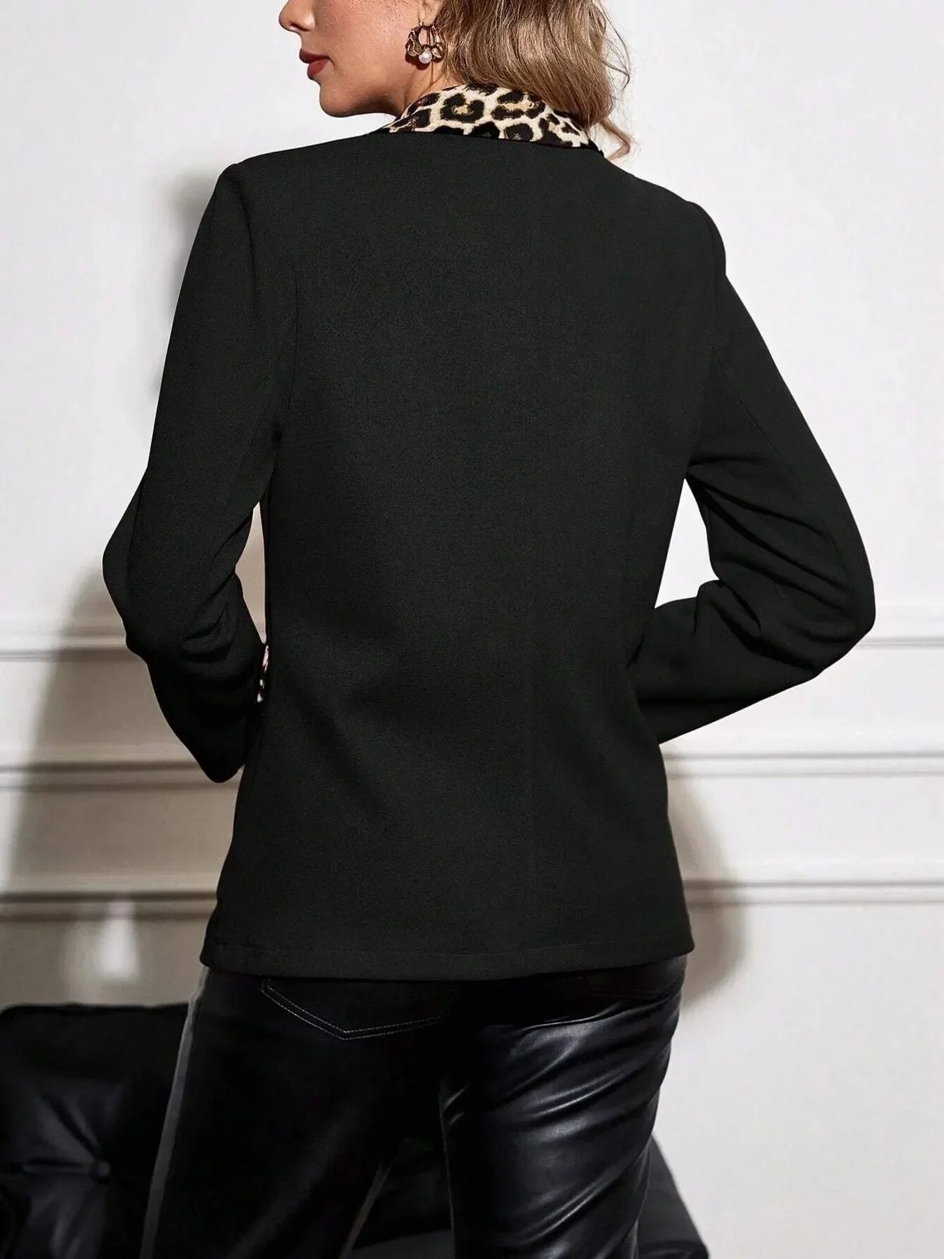 Leopard Long Sleeve Blazer