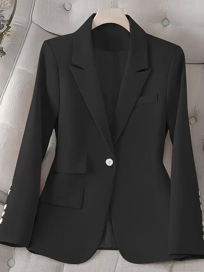 Long Sleeve Single-Button Blazer