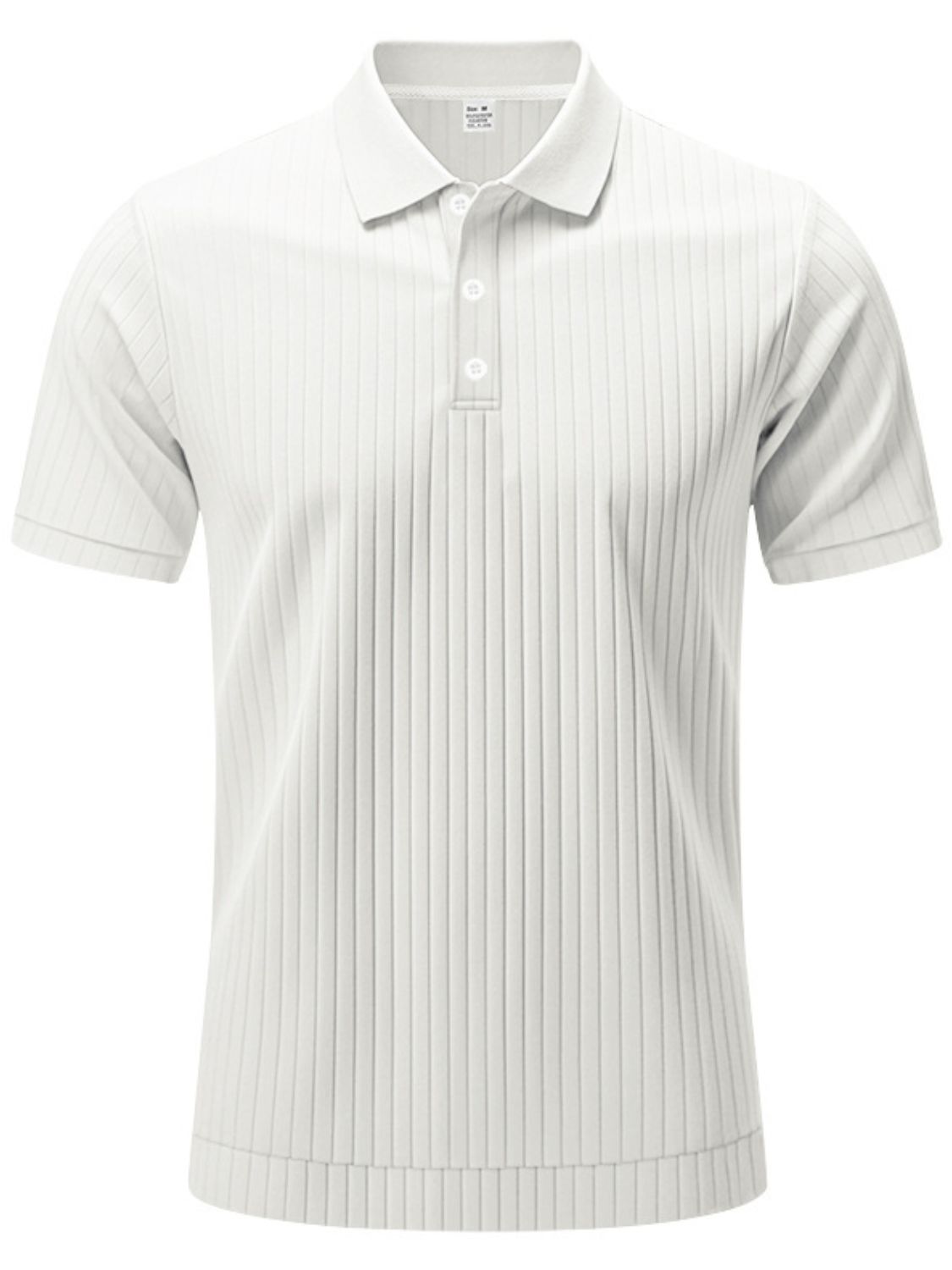 Men's Full Size Ribbed Polo Shirt