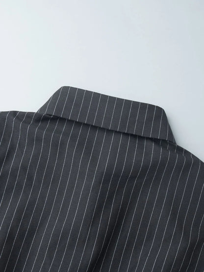 Striped Long Sleeve Shirt Dress