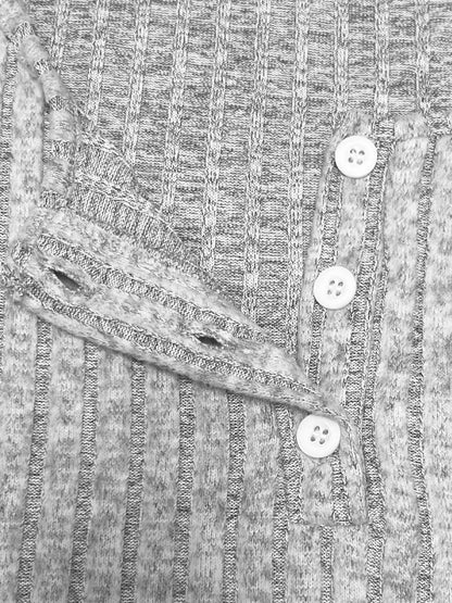 Button Front Cardigan Sweater Set