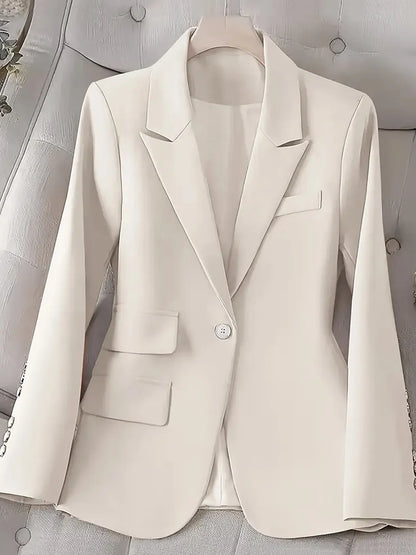 Long Sleeve Single-Button Blazer