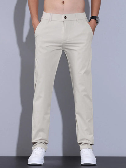 Men's Pocketed Casual Straight Leg Pants