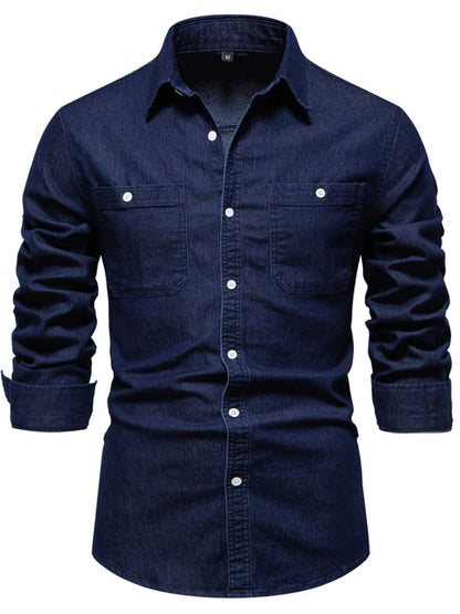 Men's Long Sleeve Denim Shirt